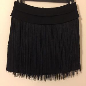 Black TopShop Fringed Skirt